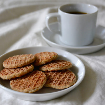 mini stroopwafels and coffee