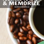 white espresso cup on a saucer with coffee beans