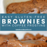 Easy Gluten Free Gooey Brownies with Coffee Frosting