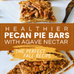 Pecan pie bars on parchment paper