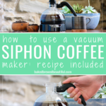 bodum siphon coffee maker in use