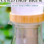 ice drip coffee tower close up